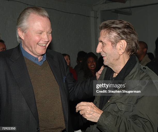Actors Jon Voight and Harry Dean Stanton attend the after party following the premiere of Universal Pictures' "Alpha Dog" at the Cinerama Dome on...
