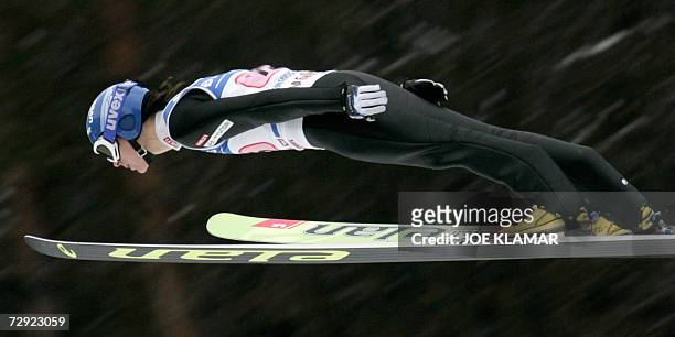 Arttu Lappi of Finland flies during the third leg of the 55th Four Hills ski jumping event in Innsbruck 04 January 2007. Norway's Anders Jacobsen won...