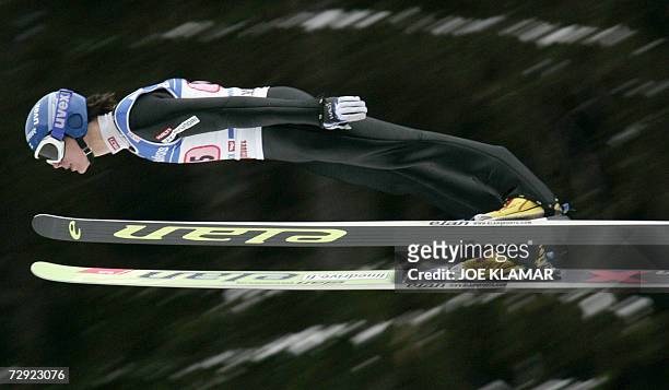 Arttu Lappi of Finland flies during the third leg of the 55th Four Hills World Cup Ski Jumping event in Innsbruck, 04 January 2007. Arttu Lappi...