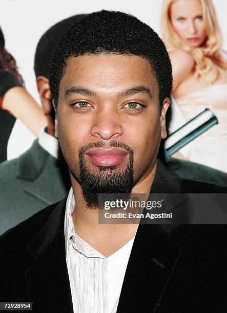 Actor/comedian DeRay Davis attends the premiere of ''Code Name: The Cleaner'' at The Empire 25, January 04, 2007 in New York City.