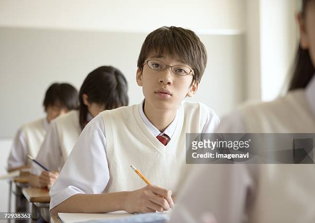 students in classroom - japan 12 years girl stock pictures, royalty-free photos & images