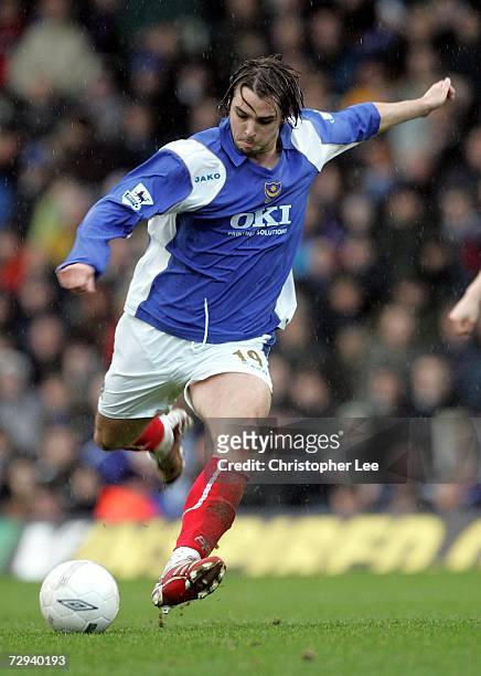 Nico Kranjcar of Portsmouth in action during the FA Cup sponsored by E.ON 3rd Round match between Portsmouth and Wigan Athletic at Fratton Park on...