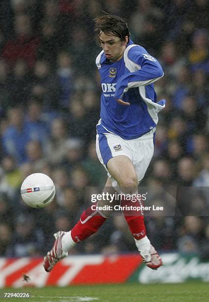 Nico Kranjcar of Portsmouth in action during the FA Cup sponsored by E.ON 3rd Round match between Portsmouth and Wigan Athletic at Fratton Park on...