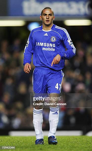 Ben Sahar of Chelsea looks on during the FA Cup sponsored by E.ON 3rd Round match between Chelsea and Macclesfield Town at Stamford Bridge on January...