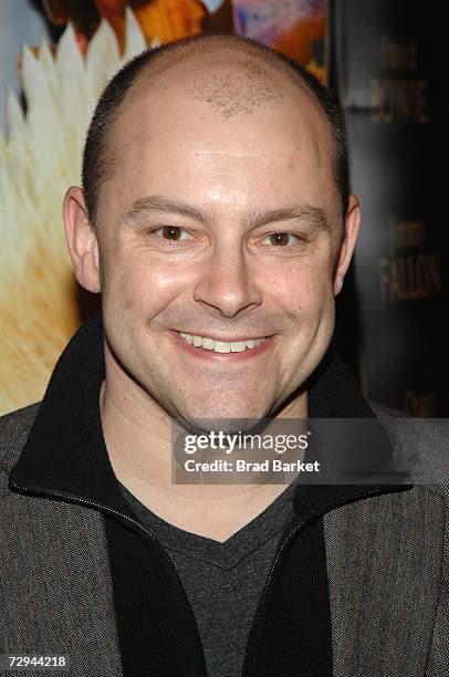 Actor Rob Corddry attends the premiere of Arthur and The Invisibles at the DGA Theater January 7, 2007 in New York City.