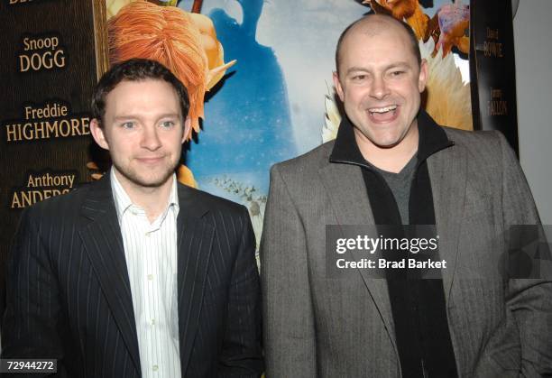 Nate Corddry and Rob Corddry attend the premiere of Arthur and The Invisibles at the DGA Theater January 7, 2007 in New York City.