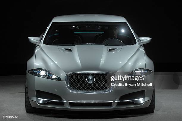 Jaguar shows off the C-XF Concept car to the world automotive media during the press preview days at the 2007 North American International Auto Show...