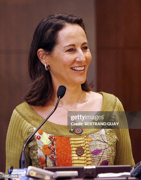 French Socialist presidential candidate Segolene Royal gives a press conference at the Hyatt hotel in Beijing, 09 january 2006. Royal raised the...