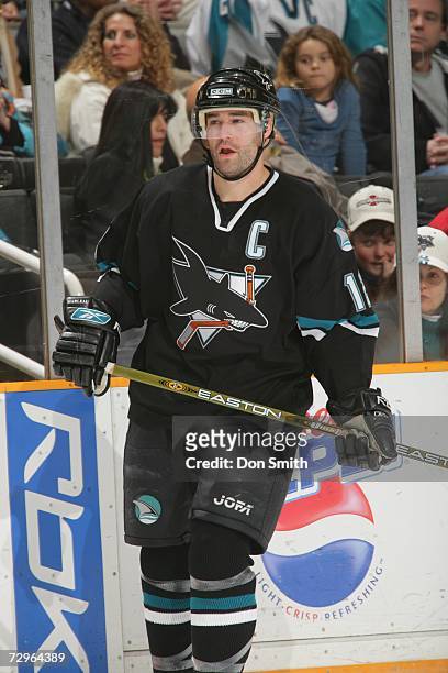 Patrick Marleau of the San Jose Sharks skates during a game against the Phoenix Coyotes on December 28, 2006 at the HP Pavilion in San Jose,...
