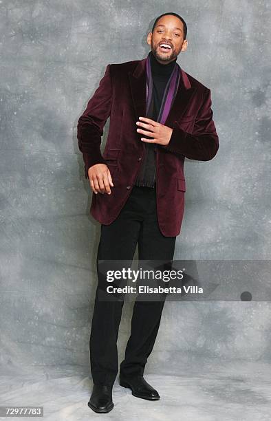 Actor Will Smith attends the 'Pursuit Of Happyness' photocall at the Hotel Excelsior on January 11, 2007 in Rome, Italy.