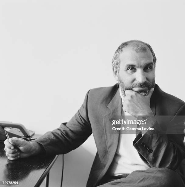 Broadcaster and BBC television executive Alan Yentob looking thoughtful, 1990s.
