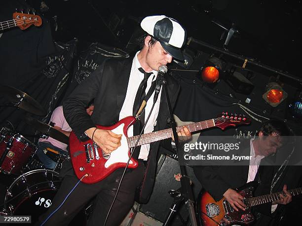 Pete Doherty of Babyshambles plays a surprise gig to unsuspecting pubgoers at Camden's Dublin Castle on January 11, 2007 in London, England.