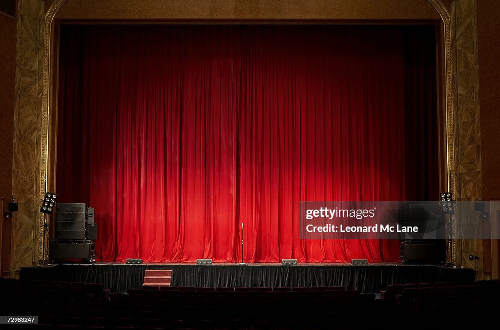 Illuminated Empty Theatre Stage High-Res Stock Photo - Getty Images