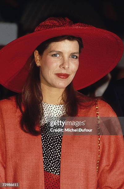 Princess Caroline of Monaco, a member of the Grimaldi family, attends an event in 1982 in Monaco. Princess Caroline married Ernst August V, Prince of...