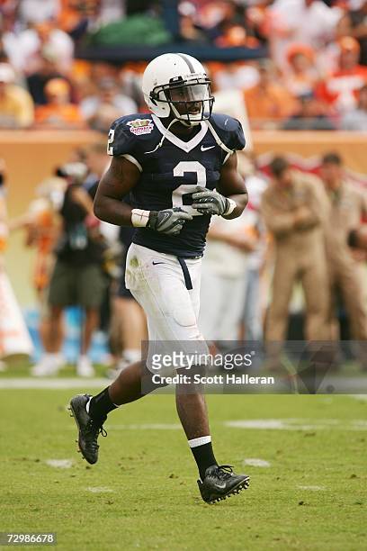 Wide receiver Derrick Williams of the Penn State Nittany Lions jogs on the field against the Tennessee Volunteers during the Outback Bowl at Raymond...