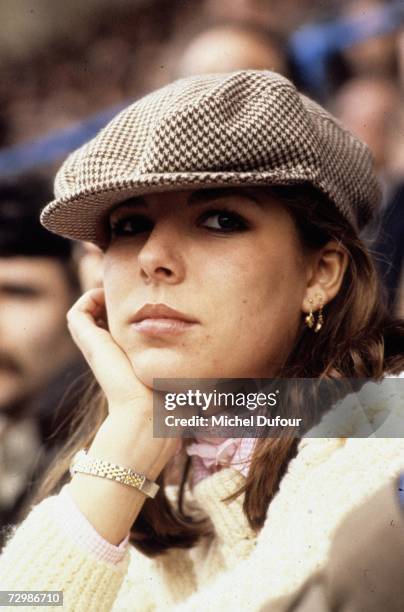 Princess Caroline of Monaco, a member of the Grimaldi family, attends an event in 1977 in Paris, France. Princess Caroline married Ernst August V,...