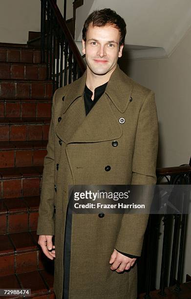 Actor Jonny Lee Miller attends an intimate dinner hosted by Chanel and Sienna Miller in honor of Les Exclusifs de Chanel held at Chateau Marmont on...