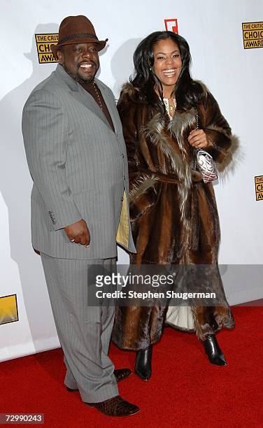 Actor Cedric the Entertainer and his wife Lorna Wells arrive at the 12th Annual Critics' Choice Awards held at the Santa Monica Civic Auditorium on...