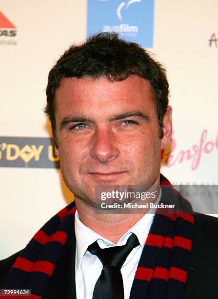 Actor Liev Schreiber arrives at the G'Day USA Penfolds Black Tie Icon Gala at the Hyatt Regency Century Plaza on January 13, 2007 in Los Angeles,...