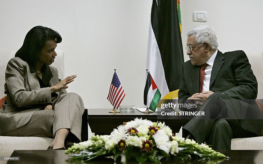 US Secretary of State Condoleezza Rice meets with Palestinian... News ...
