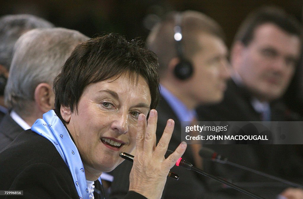 German Justice Minister Brigitte Zypries addresses a press conference