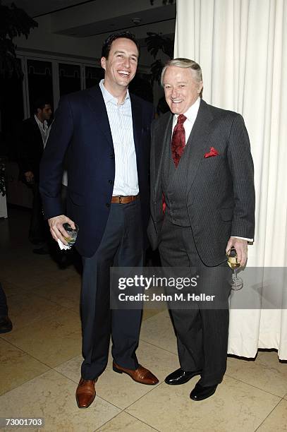 Charles Collier, Executive Vice President & General Manager AMC and Robert Vaughn attend the celebration for Robert Duvall and Thomas Haden Church's...