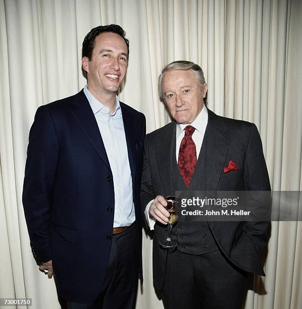 Charles Collier, Executive Vice President & General Manager AMC and Robert Vaughn attend the celebration for Robert Duvall and Thomas Haden Church's...