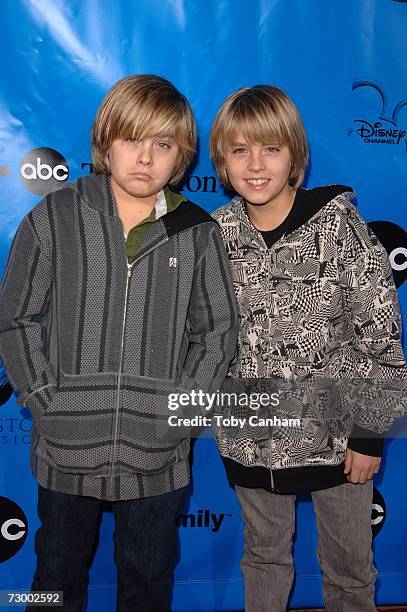 Actors and twin brothers, Dylan Sprouse and Cole Sprouse pose for a picture at the Disney/ABC Television Group All Star Party held at the Ritz...