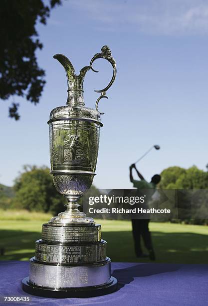 The Claret Jug sits at the back of the 1st tee as players tee off during the first round of International Final Qualifying - Africa for the 2007 Open...