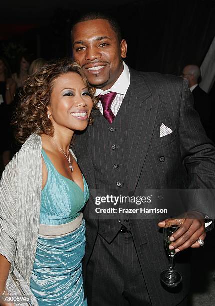 Actor Mekhi Phifer and guest arrive at the NBC/Universal Golden Globe After Party held at the Beverly Hilton on January 15, 2007 in Beverly Hills,...