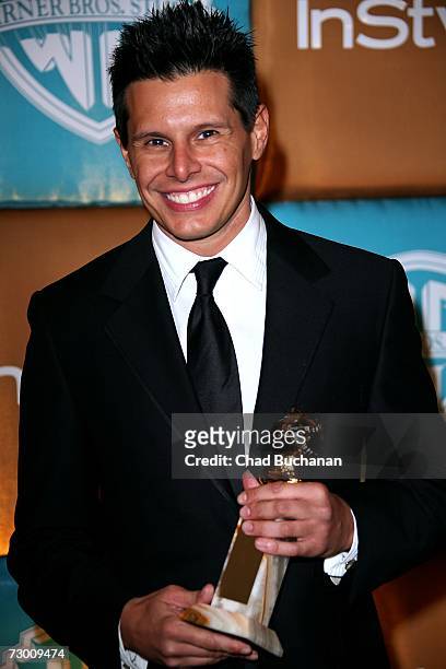 Producer Silvio Horta with his award for Best Television Comedy Series for "Ugly Betty" arrives at the In Style Magazine and Warner Bros. Studios...