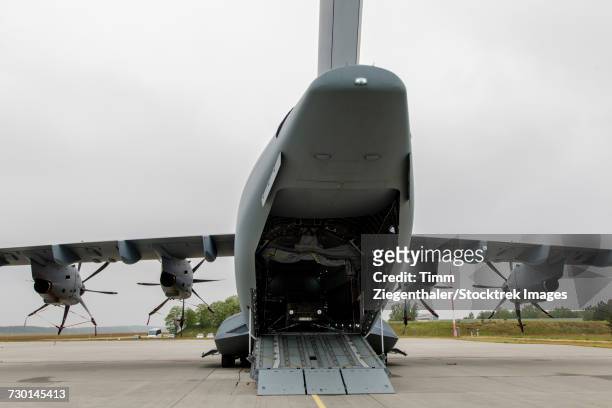 german air force airbus a400m transport plane, holzdorf, germany. - open air bus stock pictures, royalty-free photos & images
