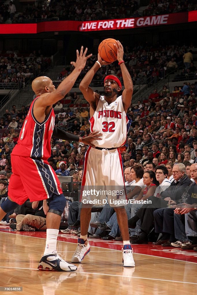 New Jersey Nets v Detroit Pistons