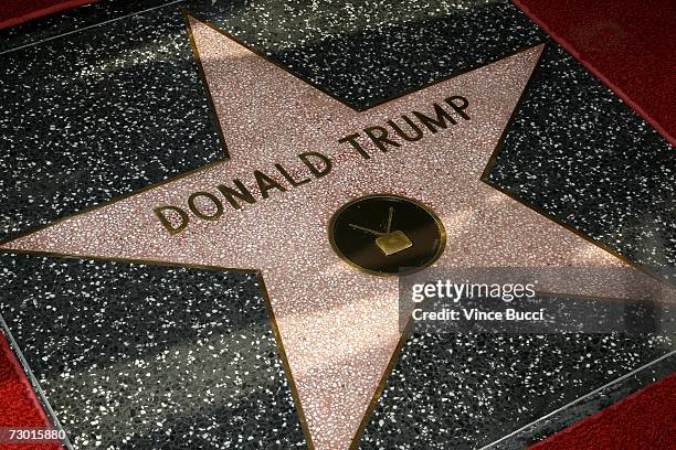 Donald Trump was honored with a star on the Hollywood Walk of Fame on January 16, 2007 in Hollywood, California.