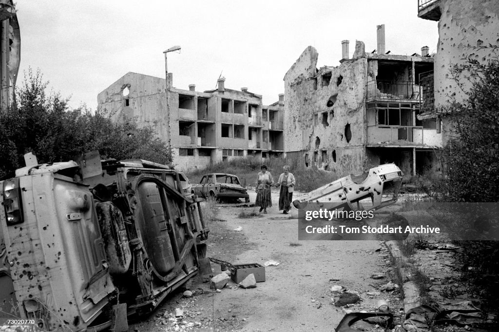 Bomb Damage In Sarajevo