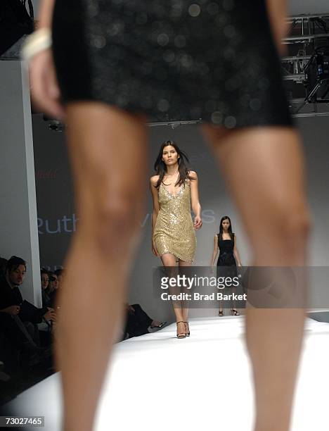 Models walk the runway at the Ford Supermodel of the World 2006/2007 contest at Skylight Studios on January 17, 2007 in New York City.