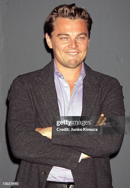 Actor Leonardo DiCaprio attends a photo call to promote his latest movie "The Departed" on January 18, 2007 in Tokyo, Japan. The film directed by...