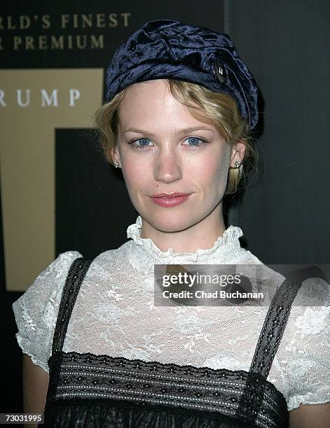 Actress January Jones attends Trump Vodka launch party at Les Deux on January 17, 2007 in Los Angeles, California.