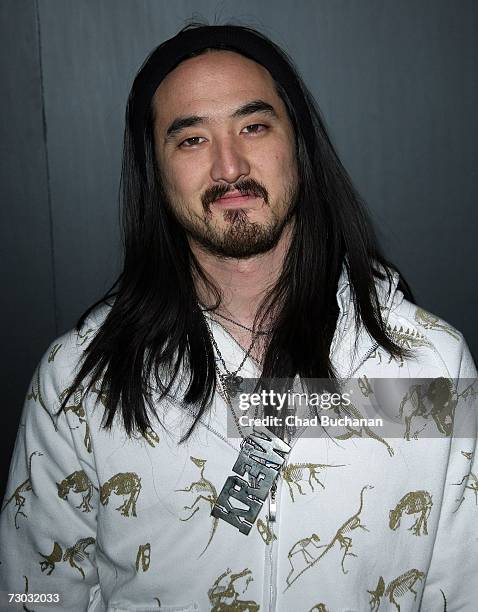 Steve Aoki attends Trump Vodka launch party at Les Deux on January 17, 2007 in Los Angeles, California.