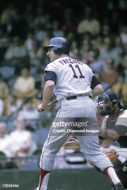 Shortstop Jim Fregosi, of the California Angels, at bat during a game in June, 1970 against the Detroit Tigers at Tiger Stadium in Detroit, Michigan....
