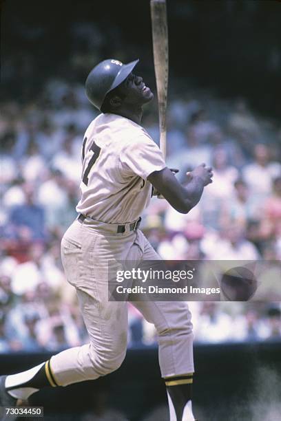 First baseman Nate Colbert, of the San Diego Padres, at bat during a game in July, 1969 against the Pittsburgh Pirates at Forbes Field in Pittsburgh,...