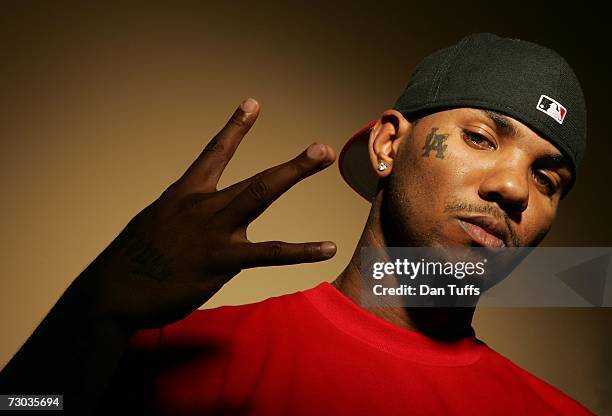 Hip Hop artist The Game poses for a photo at his home in Los Angeles on Sept 10, 2006