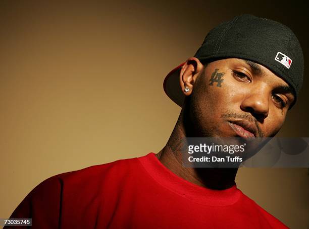 Hip Hop artist The Game poses for a photo at his home in Los Angeles on Sept 10, 2006