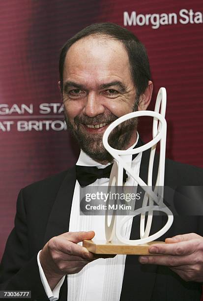 Professor Sir Alec Jeffreys receives the "Great Briton 2006" award while attending the Morgan Stanley Great Britons Awards 2006 at the Guildhall on...