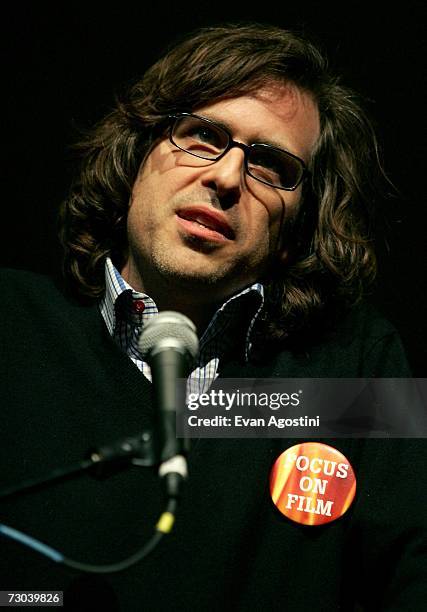 Director/producer Brett Morgen speaks during the opening night premiere of "Chicago 10" held at the Eccles Theater during the 2007 Sundance Film...