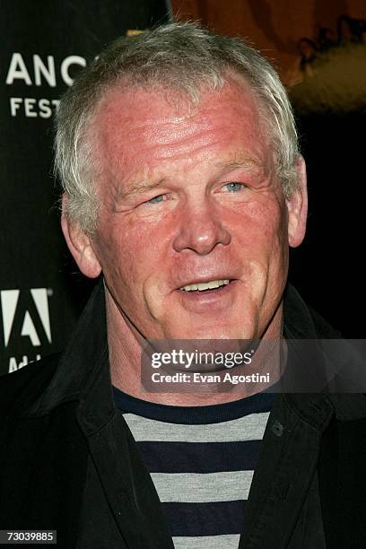 Actor Nick Nolte arrives at the opening night premiere of "Chicago 10" held at the Eccles Theater during the 2007 Sundance Film Festival on January...