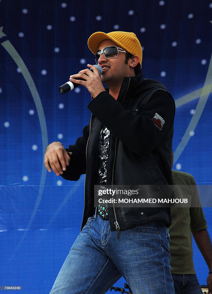 Pakistani singer Atif Aslam performs in