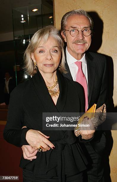 Actress Monika Peitsch and her husband Sven Hansen-Hoechstedt arrive for the Bavarian Film Awards 2006 on January 19, 2007 in Munich, Germany. The...