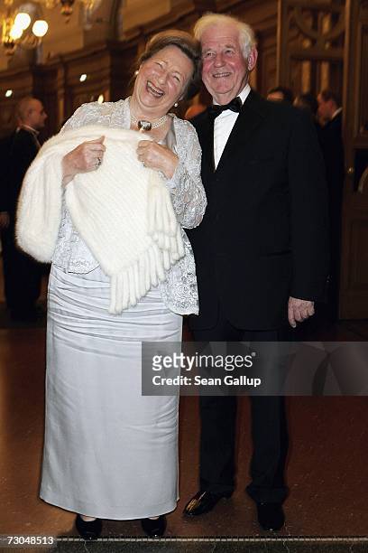 Kurt Biedenkopf and his wife Ingrid attend the 2nd annual Semper Opera Ball January 19, 2007 in Dresden, Germany.