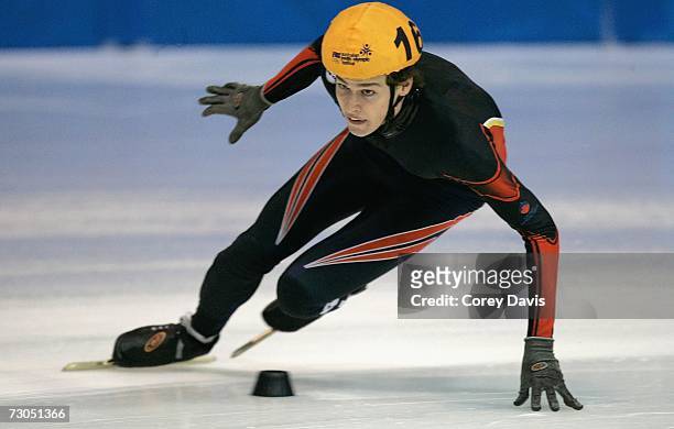 Ben Southee of Australia competes during the Men's 1000m of the Australian Youth Olympic Festival at Stdn ey Ice Arena, January 20, 2007 in Sydney,...